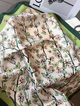Load image into Gallery viewer, Floral Printed Shawl &amp; Scarf - Green Color, Square Shape
