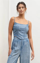Load image into Gallery viewer, Chambray Corset Top
