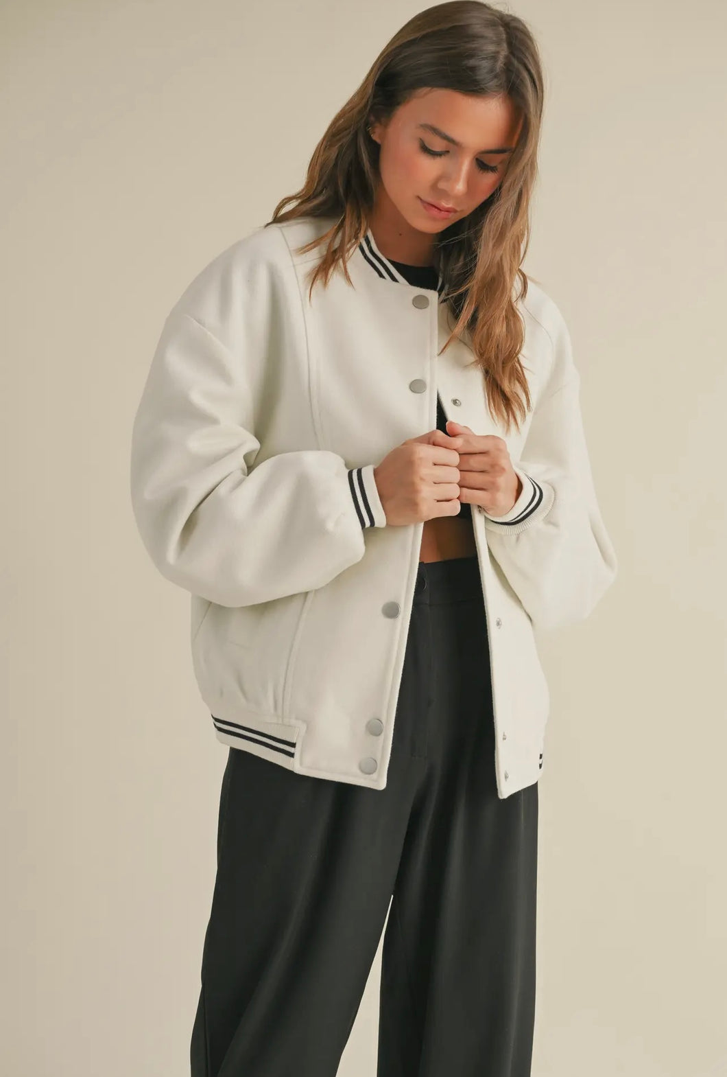 White Bomber Jacket
