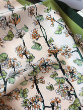 Load image into Gallery viewer, Floral Printed Shawl &amp; Scarf - Green Color, Square Shape
