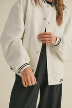 Load image into Gallery viewer, White Bomber Jacket
