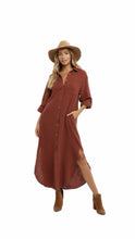 Load image into Gallery viewer, Long Guaze Shirt Dress
