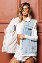 Load image into Gallery viewer, Sheridan Denim &amp; Fur Reversible Vest
