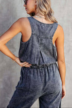 Load image into Gallery viewer, Black Washed Tank Jumpsuit

