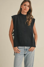 Load image into Gallery viewer, Mock Neck Side Tie Sweater Vest
