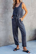 Load image into Gallery viewer, Black Washed Tank Jumpsuit
