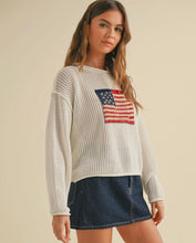Load image into Gallery viewer, USA Cream Sweater

