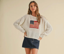 Load image into Gallery viewer, USA Cream Sweater
