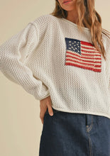 Load image into Gallery viewer, USA Cream Sweater
