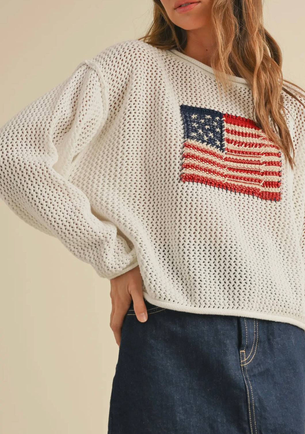 USA Cream Sweater