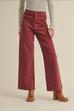 Load image into Gallery viewer, Straight Wide Leg Wine Pants
