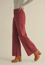 Load image into Gallery viewer, Straight Wide Leg Wine Pants
