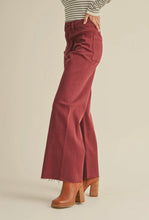 Load image into Gallery viewer, Straight Wide Leg Wine Pants
