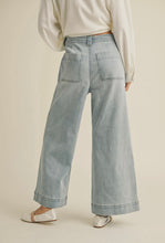 Load image into Gallery viewer, Washed Denim Tie Front Pants
