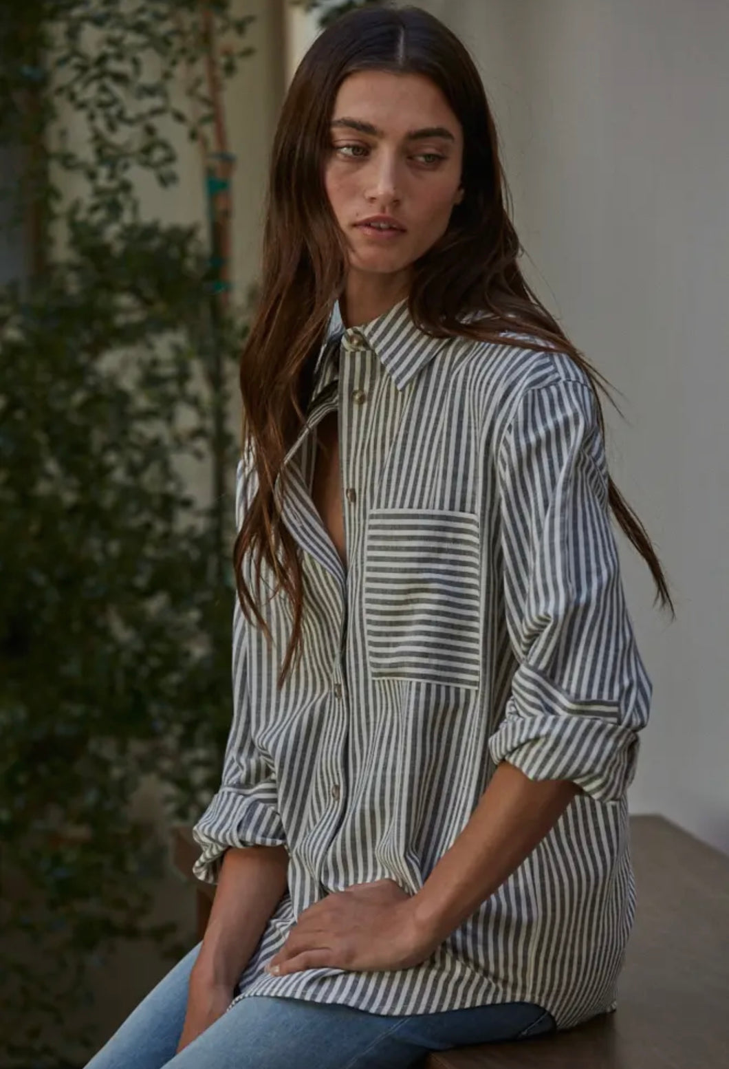 Striped Button Up