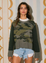 Load image into Gallery viewer, Camo Color Block Sweater
