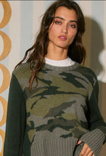 Load image into Gallery viewer, Camo Color Block Sweater
