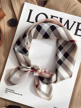 Load image into Gallery viewer, Plaid Square Vintage Scarf
