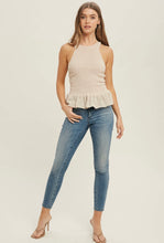 Load image into Gallery viewer, Tie Back Peplum Top
