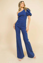 Load image into Gallery viewer, Denim Puff Sleeve Jumpsuit
