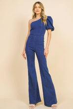 Load image into Gallery viewer, Denim Puff Sleeve Jumpsuit
