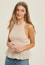 Load image into Gallery viewer, Tie Back Peplum Top

