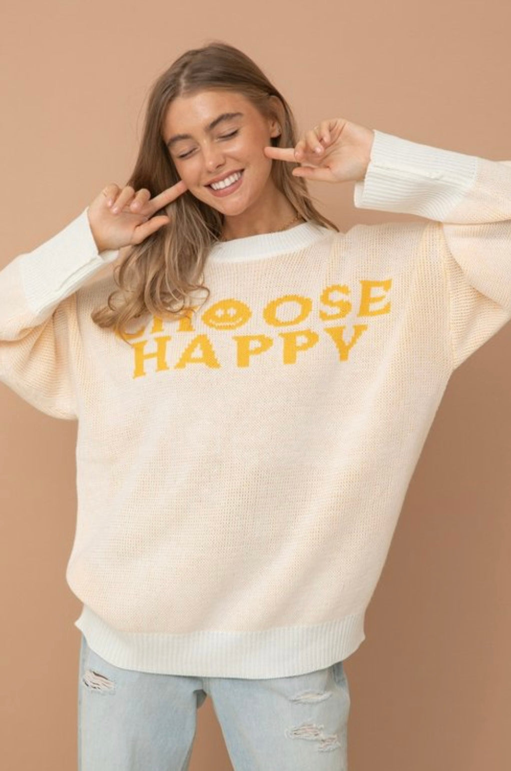 Choose Happy Sweater