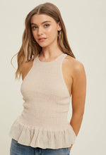 Load image into Gallery viewer, Tie Back Peplum Top
