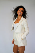 Load image into Gallery viewer, Vintage Havana Faux Leather Blazer &amp; Short Set
